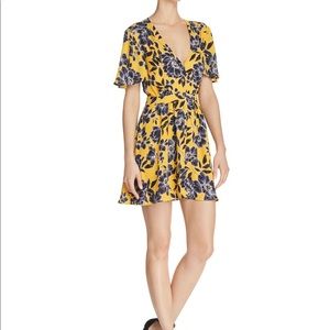 Beautiful blue and yellow floral dress!